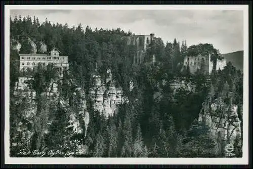 Foto AK Oybin Oberlausitz Gastwirtschaft Ruinen Zittauer Gebirge Silesia 2834