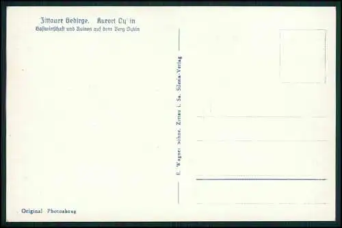 Foto AK Oybin Oberlausitz Gastwirtschaft Ruinen Zittauer Gebirge Silesia 2834
