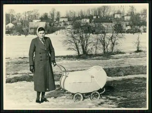 6x Foto Spaziergang Mutter Kind Berlin Wilmersdorf Grunewald See Uferpartie 1940