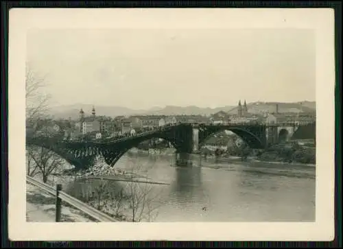 Foto Maribor Marburg Drau eingestürzte Brücke Kriegsschäden Slowenien 1942