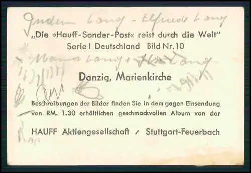 8x Foto Hauff Sonder Post Danzig Marienkirche Lindau Hafen Luftbild Dresden uvm.