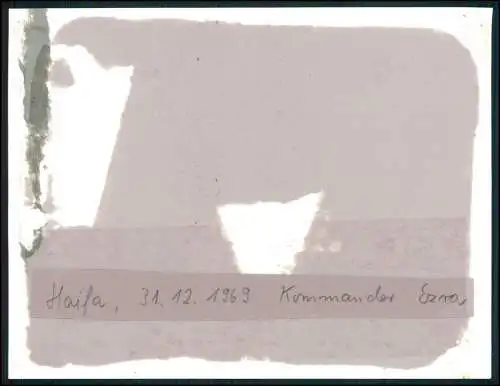 Pressefoto Israel Haifa 31. 12. 1969 Commander LT. COL. EZRA War Military