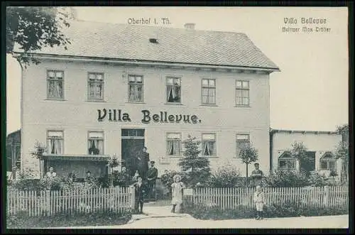 AK Oberhof in Thüringen Villa Bellevue - Besitzer Max Tröster Karte 1898-1905