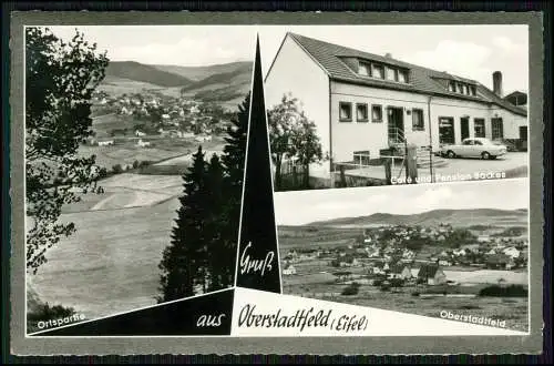 Foto AK Oberstadtfeld in der Eifel - Café und Pension Backes Panorama Ortspartie