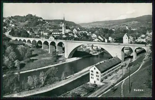 AK Baden Aargau Schweiz Panorama Limmatbrücke Panorama Kirche und vieles mehr