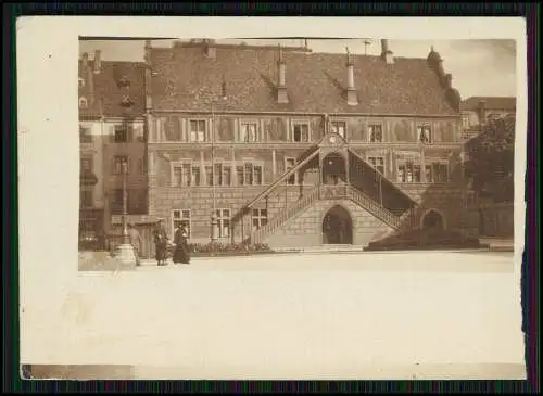 Foto Rathaus 1915 Passanten Mülhausen Mulhouse  Mìlhüsa Elsass Grand Est