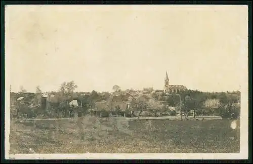 Feldpost Foto AK 1. WK Thiescourt Oise Hauts-de-France Ansicht mit Kirche 1916