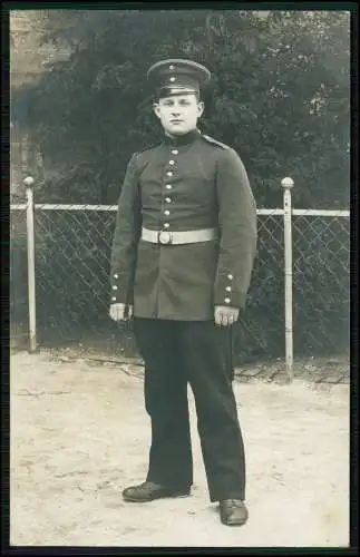 Foto AK 1.WK Soldat Schötmar 4/67 Regiment Aufgestellt in Bad Salzuflen Detmold