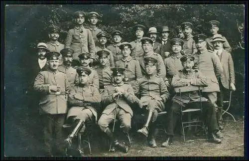 Foto AK 1.WK in Schötmar Rgt. 4/67 Bad Salzuflen Detmold 1915 n. Oberhausen gel.