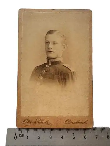 CDV Foto Soldat Portrait Schulterklappe 78-er Regiment - Otto Schulz Osnabrück