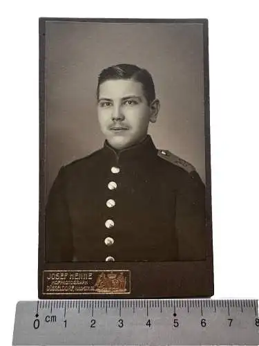 CDV Foto Soldat Portrait Schulterklappe 39-er Regiment - Josef Henne Düsseldorf