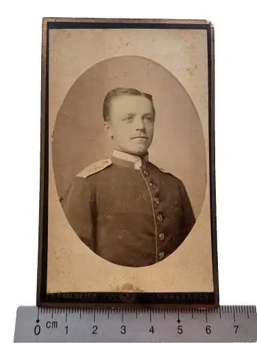 CDV Foto Soldat Portrait Schulterklappe 78-er Regiment Fr. Kahlmeyer Osnabrück