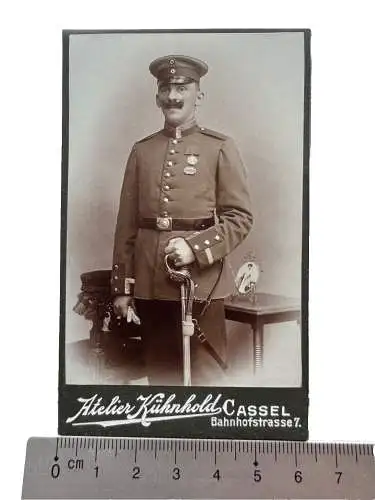 CDVFoto Soldat Uniform Säbel Orden Gefechtsspange Band Atelier Kühnhold Kassel