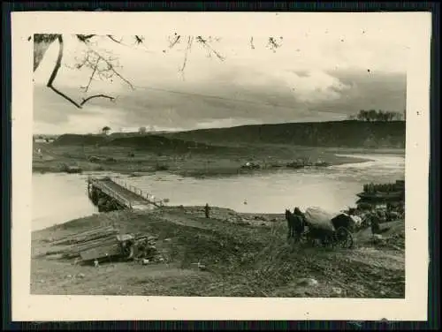 3x Foto Wehrmacht Vormarsch zerstörte wieder aufgebaute Brücken Russland 1942