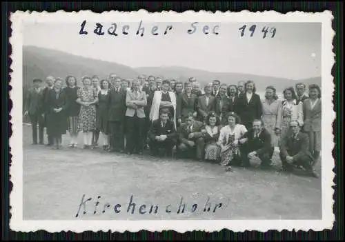 4x Foto Kirchheim unter Teck Kirchenchor Fahrt zum Laacher See mit Bus Omnibus