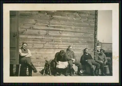 9x Foto Soldaten Wehrmacht Luftwaffe Quartier Dorf Polen oder Russland 1941-42