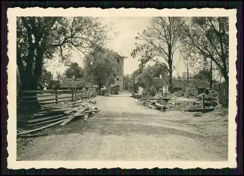 Foto zerstörte Windmühle Windmill Nowe Biskupice Neu Bischofssee Schlesien 1941