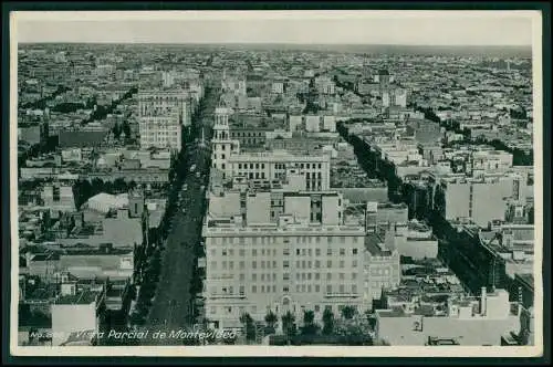 AK Montevideo Uruguay Vista Parcial Panorama Luftbild 1938 gelaufen nach Essen