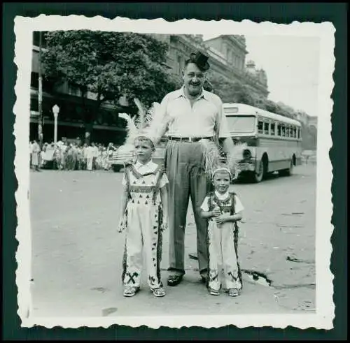 5x Foto Deutsche Familie Auswanderung Brasilien Rio De Janeiro Ausflug Bus 1953