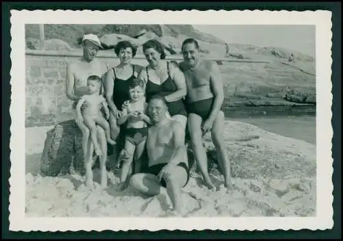 7x Foto Deutsch Familie Auswanderung Brasilien Rio De Janeiro Baden Strand 1953