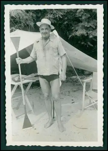 7x Foto Deutsch Familie Auswanderung Brasilien Rio De Janeiro Baden Strand 1953