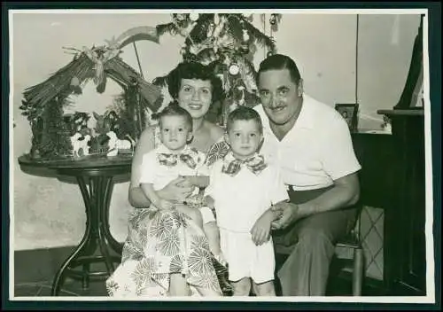 5x Foto Deutsche Familie Auswanderung Brasilien Rio De Janeiro Weihnachten 1952.