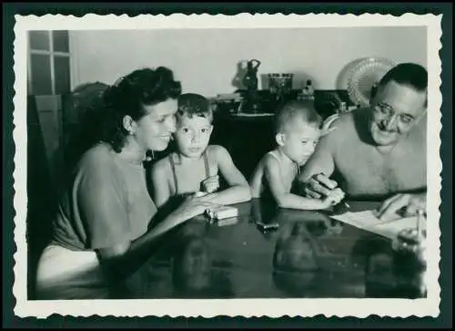 5x Foto Deutsche Familie Auswanderung Brasilien Rio De Janeiro Weihnachten 1952