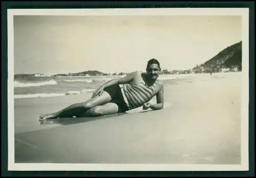 4x Foto Deutsche Familie Auswanderung Brasilien Strand Rio de Janeiro -1931-33