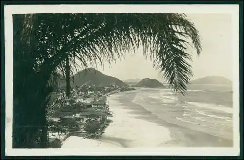 Foto AK Santos Brasilien - Vista parcial Teilansicht Strand - 1930 gel. n. Essen