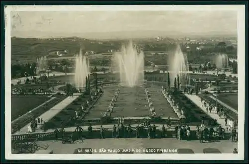 Foto AK São Paulo Brasilien -  Jardim Do Museu Ipiranga - 1930 gel. nach Essen