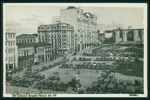 AK Ansichtskarte Postkarte - São Paulo Brasilien - Praça da Sé - 1930 gelaufen