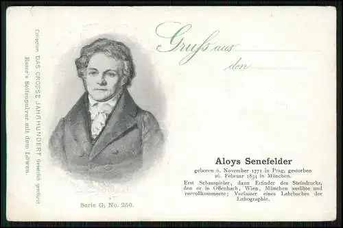 AK Solnhofen Alois Senefelder oder Aloys Senefelder Erfinder der Lithografie