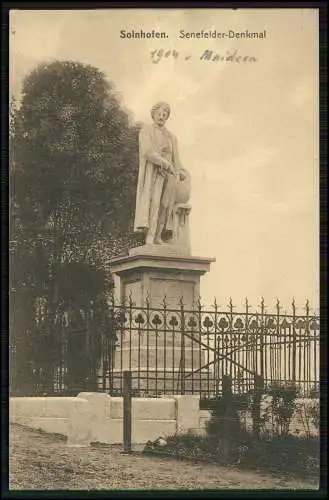 AK Solnhofen an der Altmühl - Alois-Senefelder-Denkmal 1905