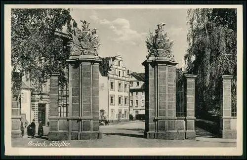 2x AK Ansbach in Mittelfranken Bayern - Partie am Schloß 1905