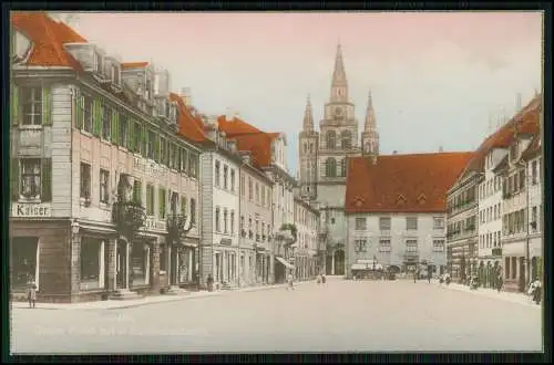 AK Ansbach in Mittelfranken Bayern - Oberer Markt Gumbertuskirche 1901