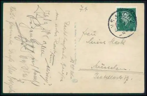 AK Ansbach in Mittelfranken Bayern - Panorama mehrere Kirchen 1930 gelaufen