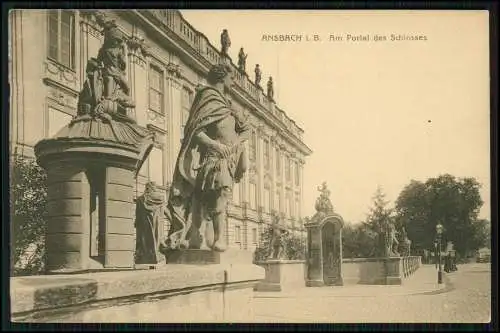 AK Ansbach in Mittelfranken Bayern - Portal am Schloß 1910