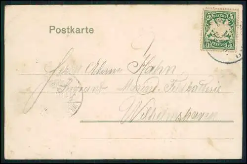 AK Ansbach in Mittelfranken Bayern - Panorama mit 3 Kirchen 1903 gelaufen