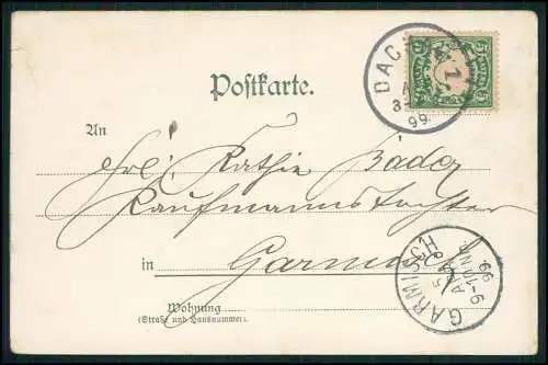 AK Ansbach in Mittelfranken Bayern - Panorama mit Kirche 1899 gelaufen