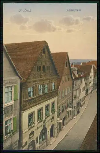 AK Ansbach in Mittelfranken Bayern - Blick in die Straße Löwengrube 1901