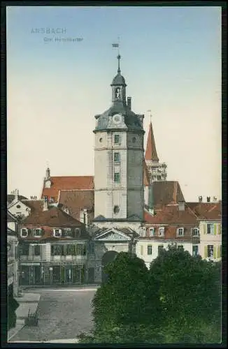 AK Litho Ansbach in Mittelfranken Bayern - Herrieder Tor 1903