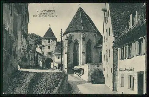 2x AK Pappenheim  - Lr. Weißenburg-Gunzenhausen Oberes Tor + Klosterkirche  1908