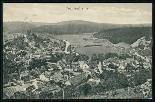 AK Pappenheim Mittelfranken - Lr. Weißenburg-Gunzenhausen Panorama 1912 gelaufen