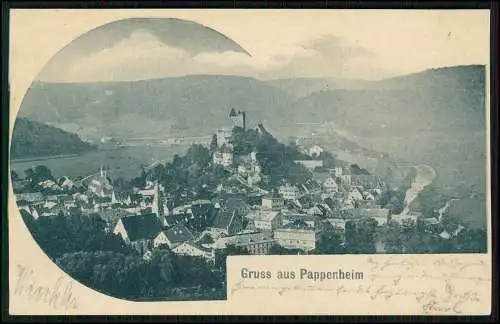 AK Pappenheim Mittelfranken - Lr. Weißenburg-Gunzenhausen Panorama 1902 gelaufen