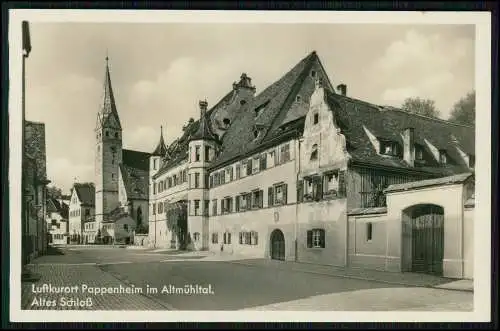 Foto AK Pappenheim Mittelfranken - Lr. Weißenburg-Gunzenhausen Schloß 1936 gel.