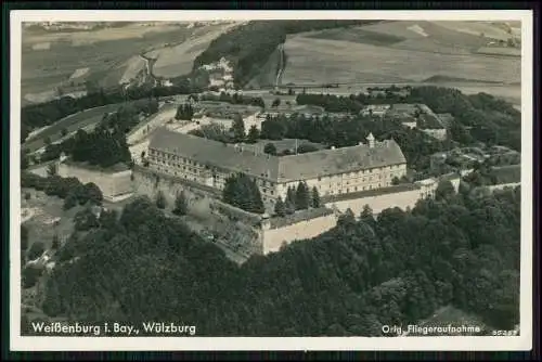 Foto AK Weißenburg Mittelfranken - Lr. Gunzenhausen Wülzburg Luftbild 1937 gel.