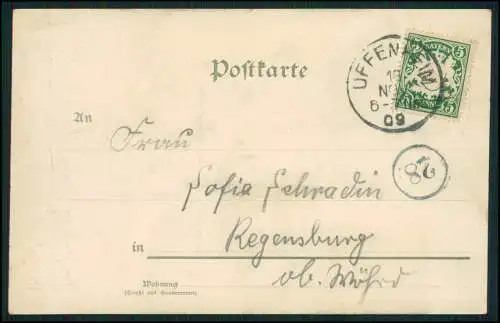 AK Uffenheim Mittelfranken  -  Lr. Neustadt an der Aisch-Bad Windsheim 1909 gel.