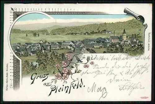 AK Litho Pleinfeld Mittelfranken - Lr. Weißenburg-Gunzenhausen 1898 gelaufen