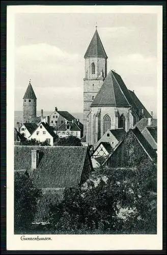 Foto AK Gunzenhausen Mittelfranken - Lr. Weißenburg Kirche und Färberturm gel.