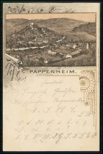 AK Pappenheim Mittelfranken - Lr. Weißenburg-Gunzenhausen 1897 gelaufen